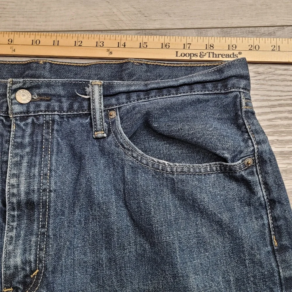 👖Levi's 505 Jeans Mens 40x30 (fits 40x29) Indigo Blue Denim Straight Leg 2016